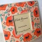 Orange blossoms Wood frame