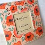 Orange blossoms Wood frame