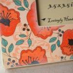 Orange blossoms Wood frame