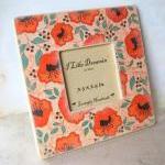 Orange blossoms Wood frame