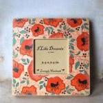 Orange blossoms Wood frame