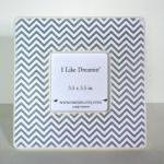 Grey Chevron Picture Frame