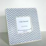 Grey Chevron Picture Frame