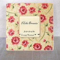 Pink Flowers Picture Frame